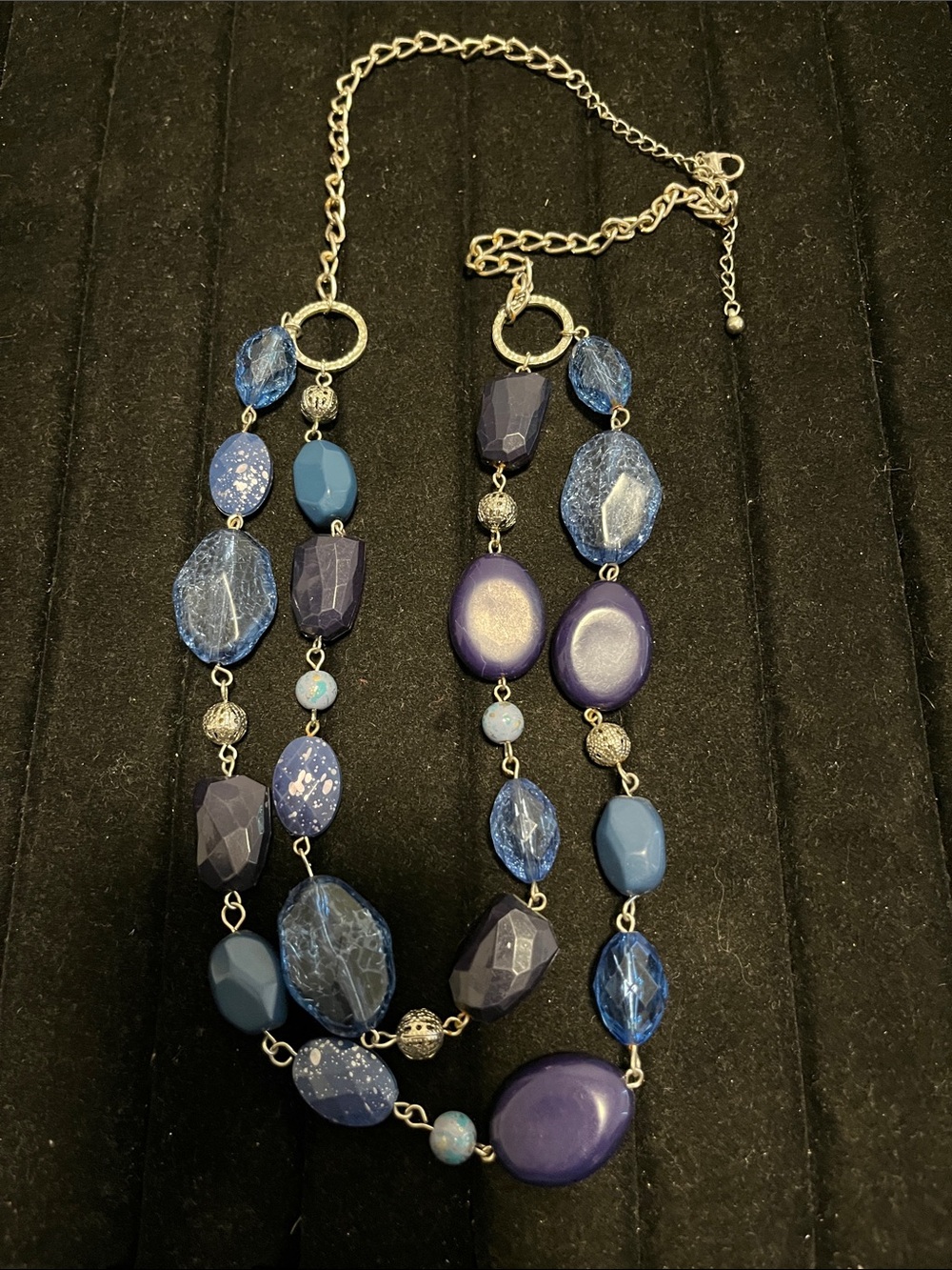 L👀K 3 for $15 Blue Multi-Bead Women's Necklace